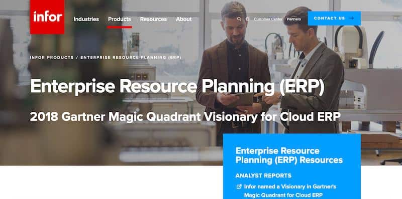 Infor cloud-based ERP software 