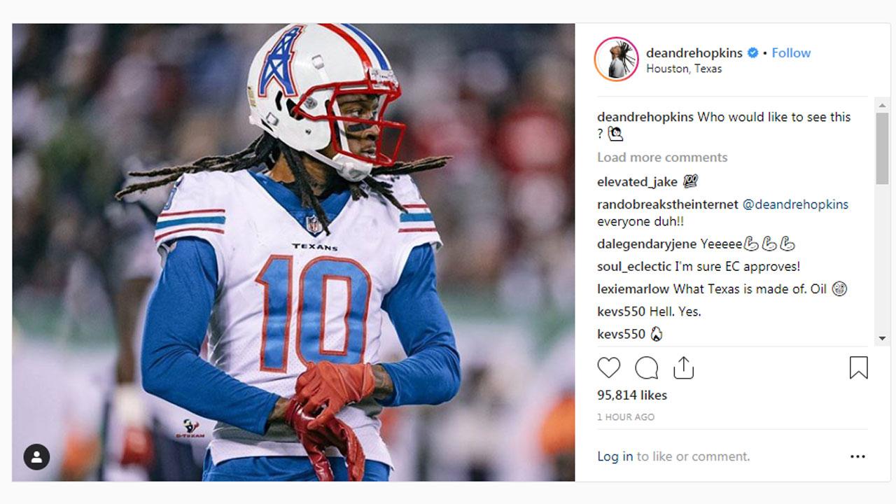 Texans' DeAndre Hopkins wants Oilers jersey back in Houston [Video]