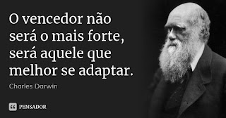 O vencedor não será o mais forte,... Charles Darwin