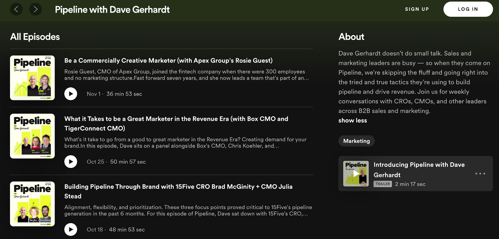 best marketing podcast: dave gerhardt