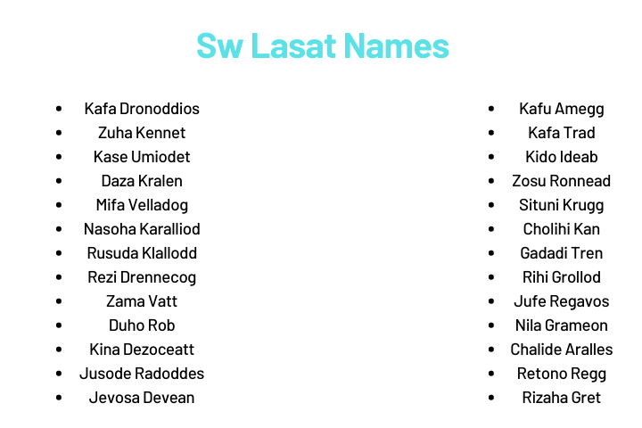 Sw Lasat Names