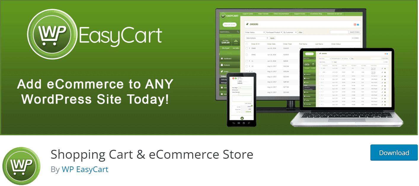 How to Sell on WordPress without WooCommerce: WP EasyCart.
