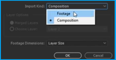importing artwork after effects