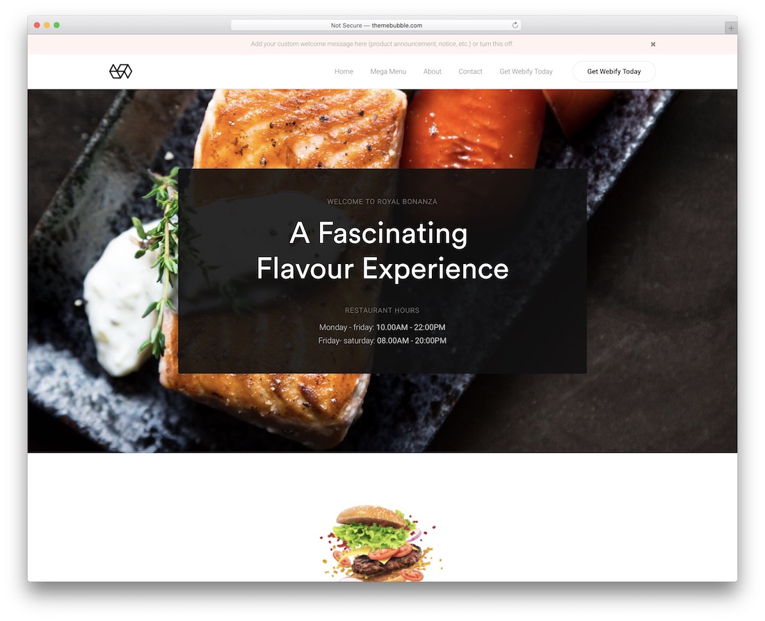 webify tema de wordpress de alimentos