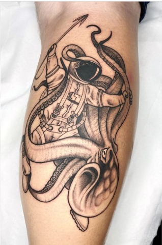 Wild Astronaut Tattoo