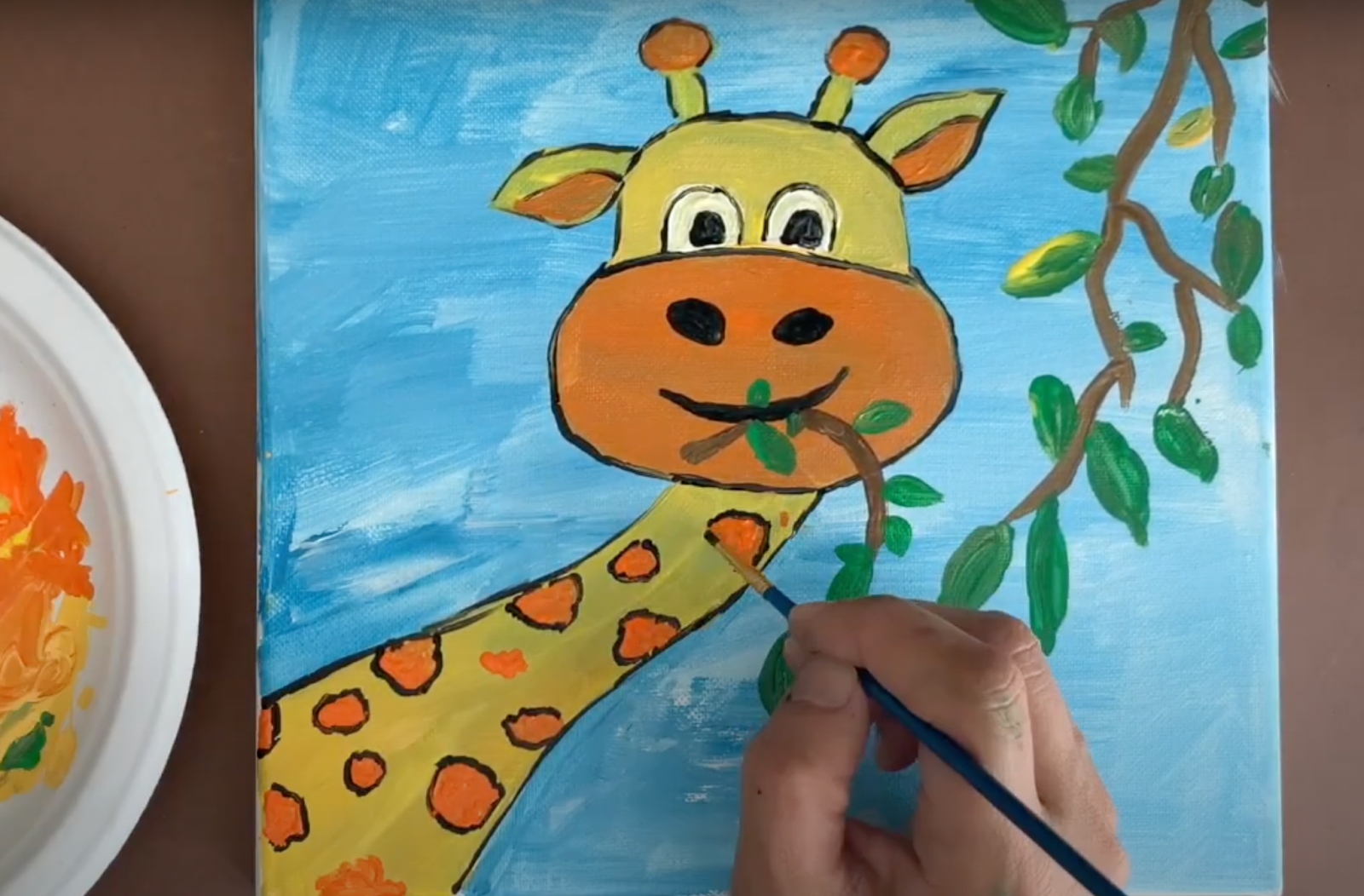 Easy Giraffe Painting