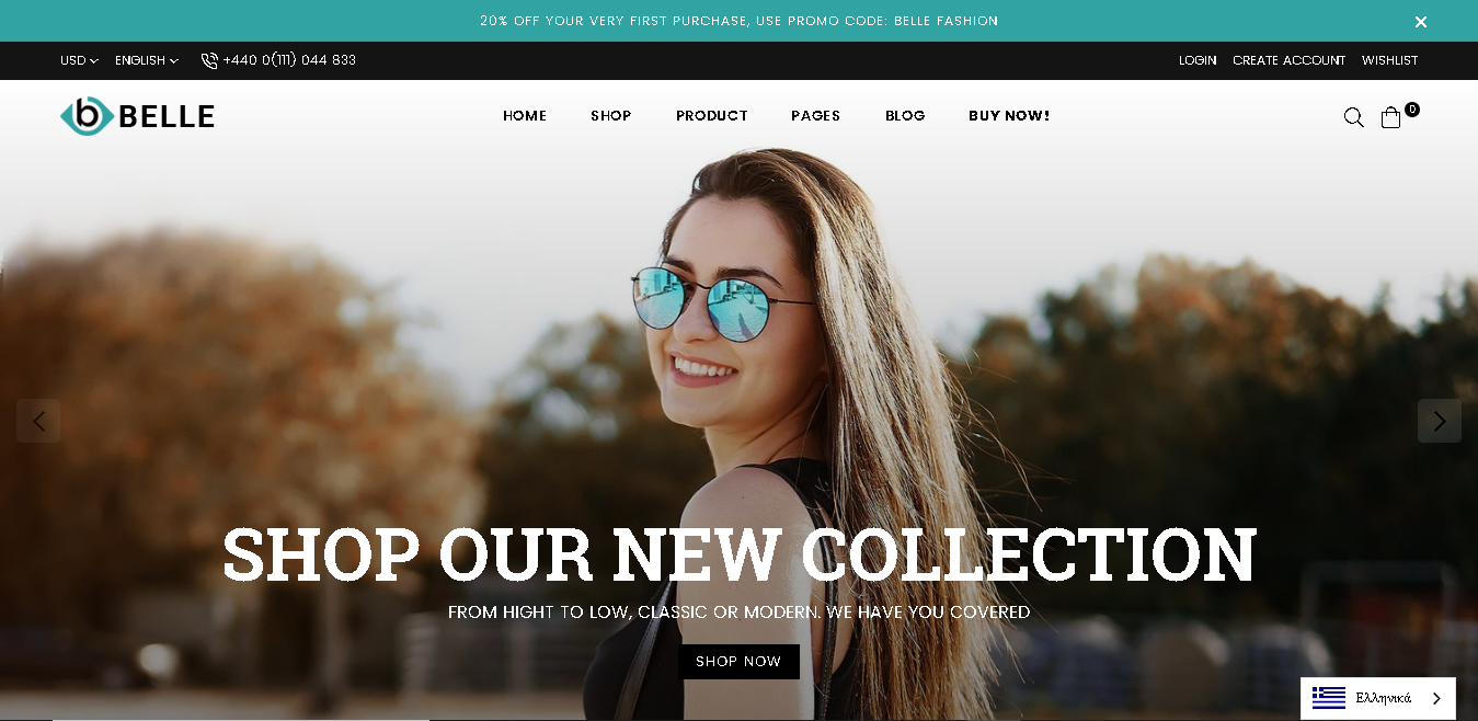 Fashion shopify theme belle