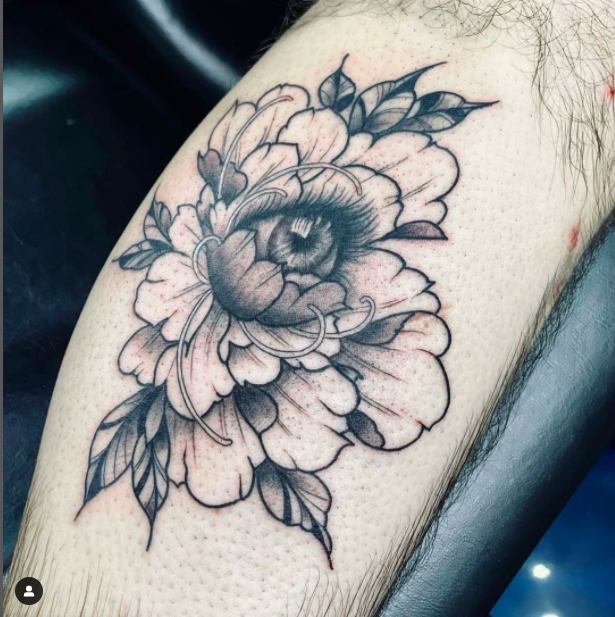 Eye In Flower Tattoo