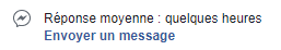 Votre temps de réponse est affiché sur votre page Facebook Votre temps de réponse est affiché sur votre page Facebook