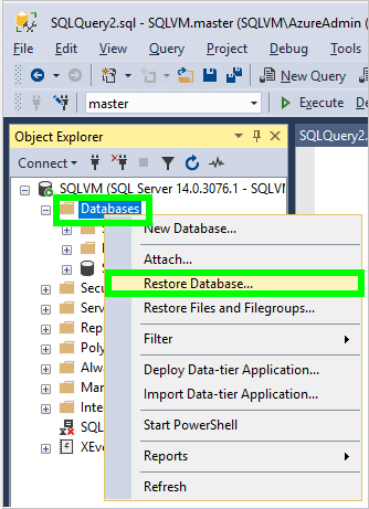 SQL Server restore failed because database is in use