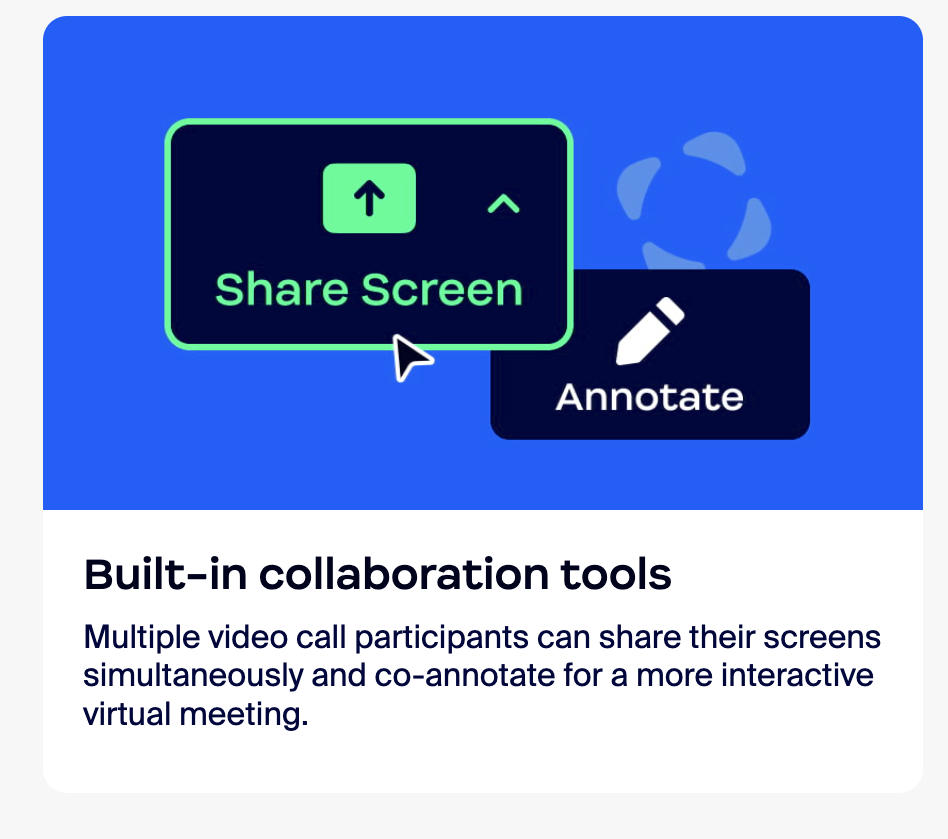 The share screen and annotate tools in Zoom