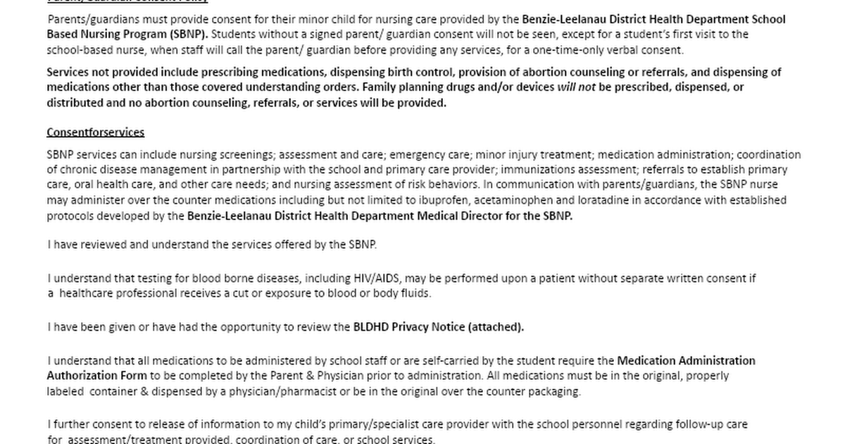 BLDHD School Based Nurse Program Consent LPS ONLY (3)