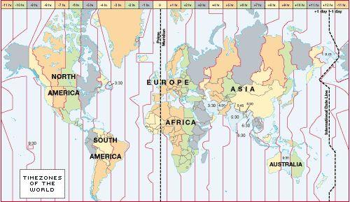 time zones - Google Images | International date line, World time zones, Time  zone map