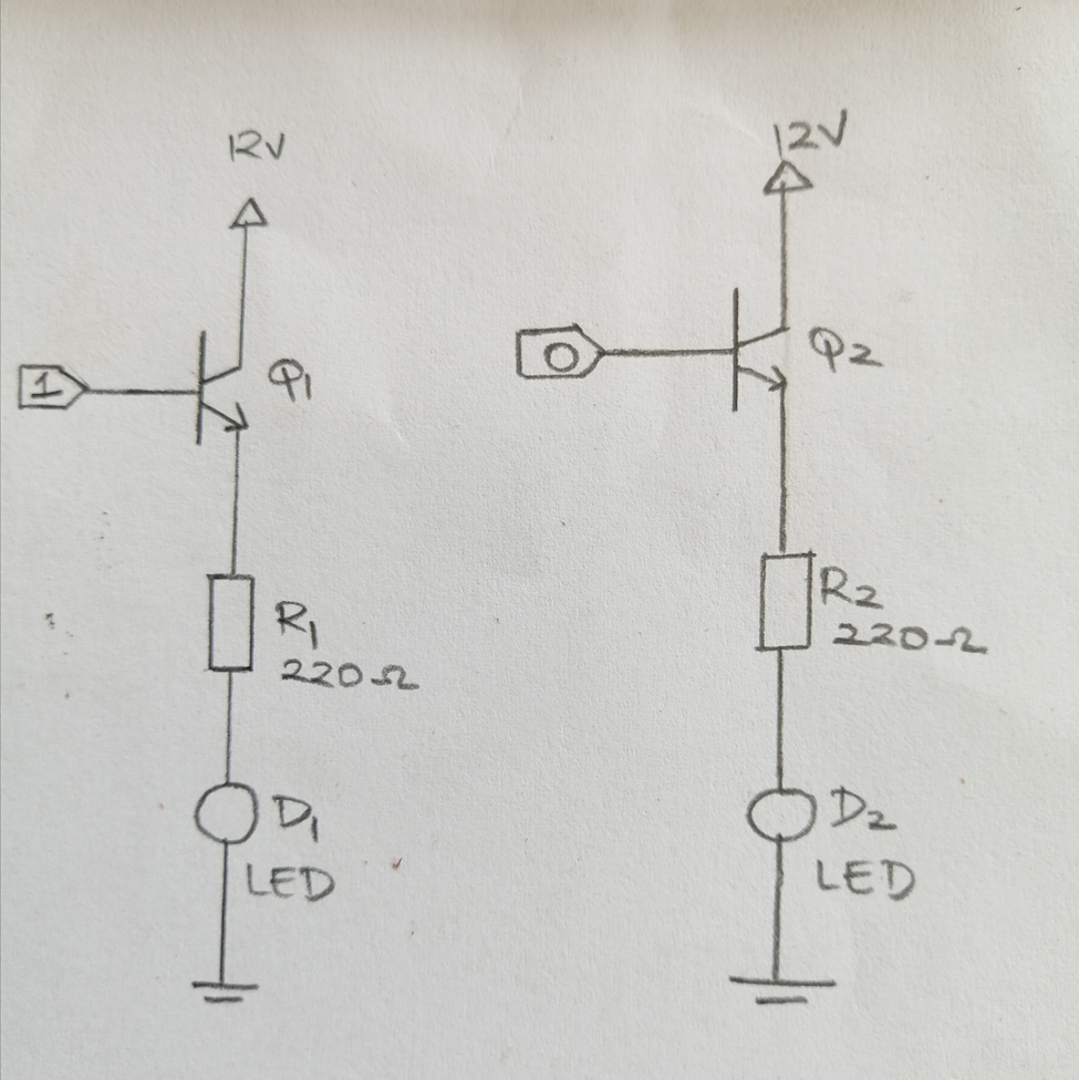 A 2N5089 transistor circuit when it works in a switching application