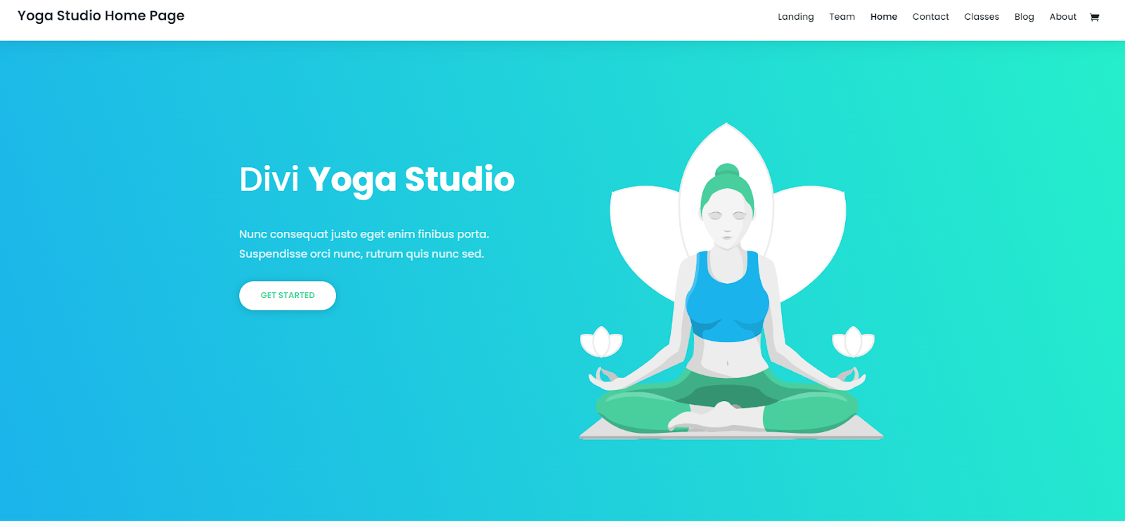 Templat Divi WordPress Yoga