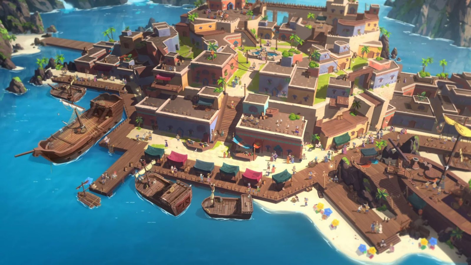 Sea of Stars review - exploring the first port town before setting sail.