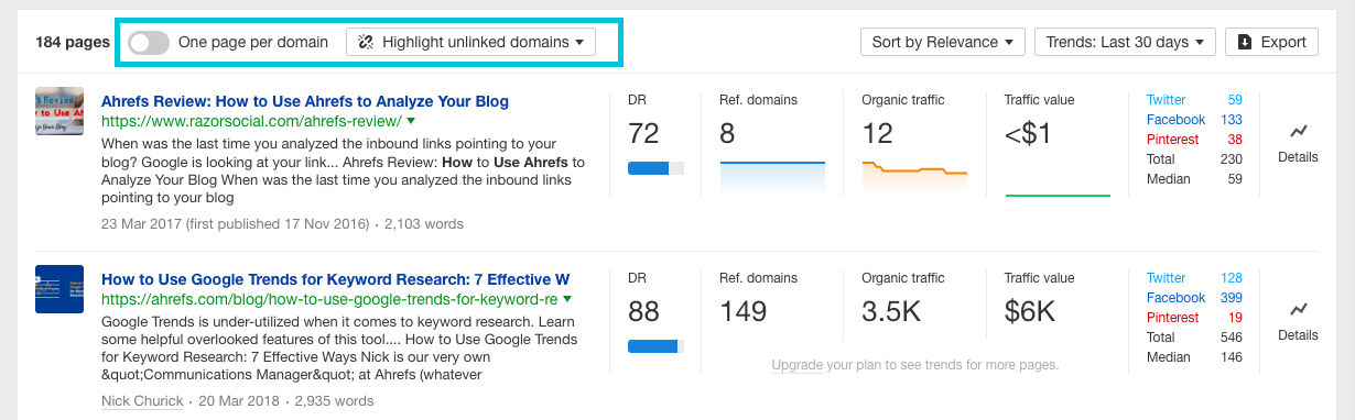 find guest post opportunities in ahrefs