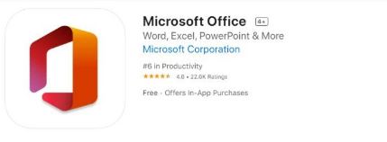 Best Business iPad Apps : ms office
