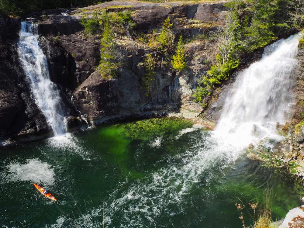 Check out Brooke down below the falls! 