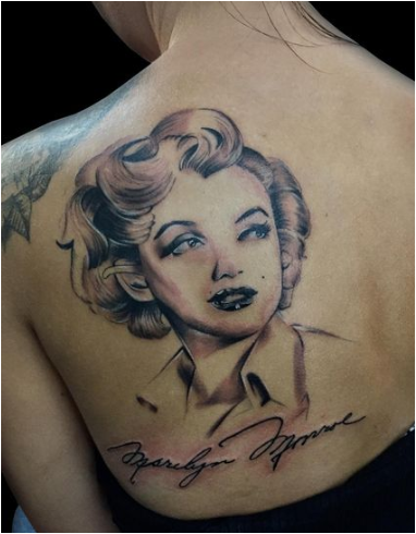 Back Piece Marilyn Tattoo