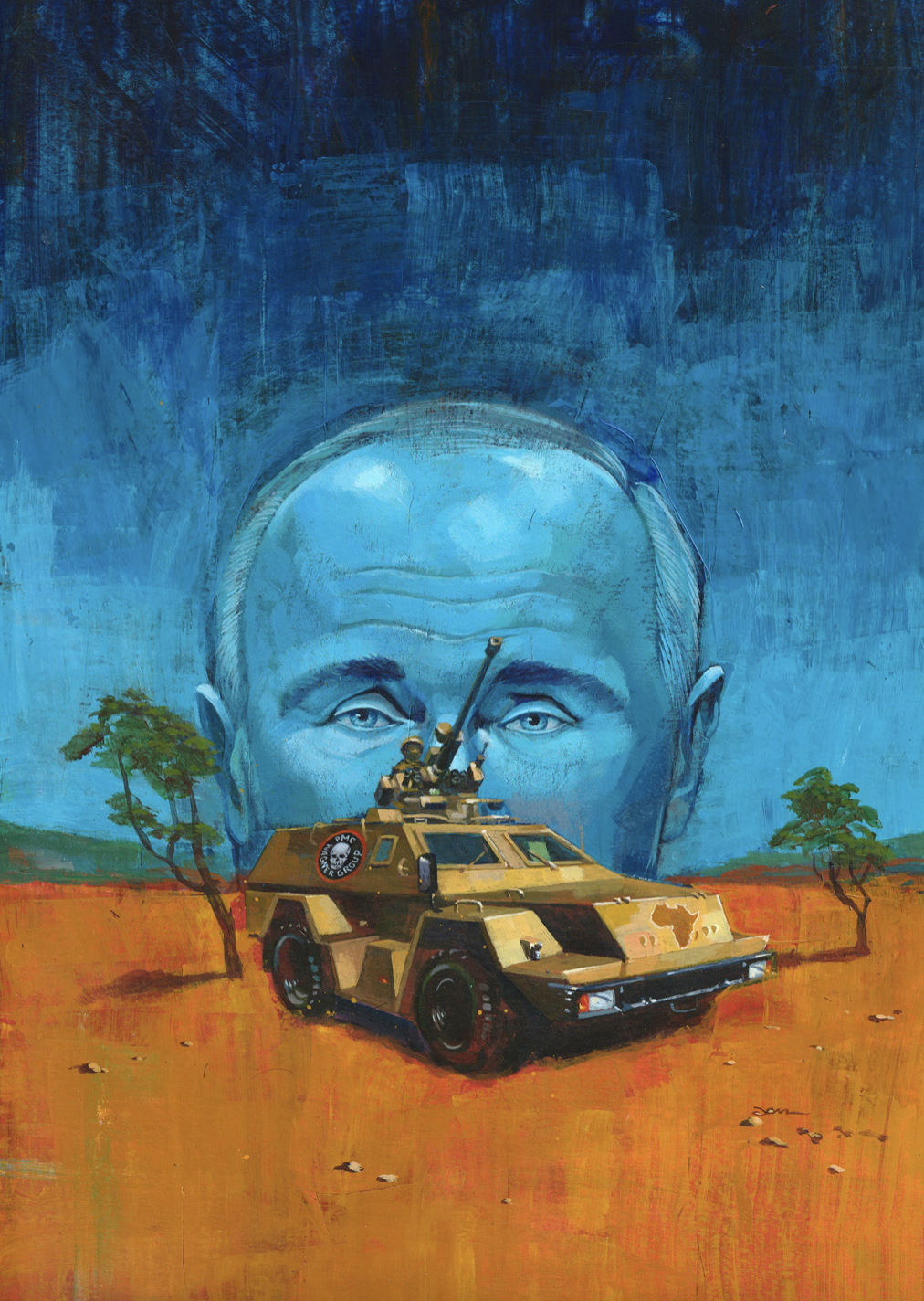 A painting of a person with a car in front of him

Description automatically generated with low confidence