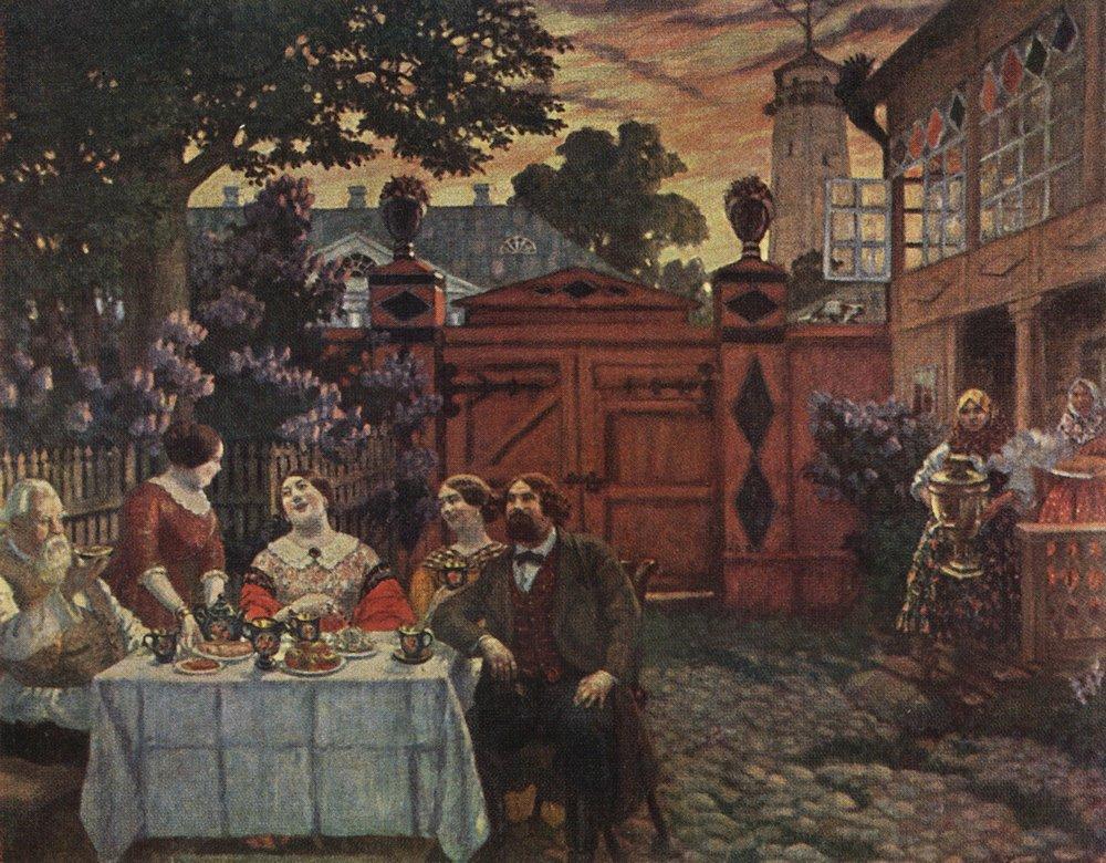 Традиции чаепития в картинах русских художников. Кустодиев