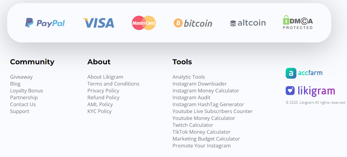 Likigram Payment Methods