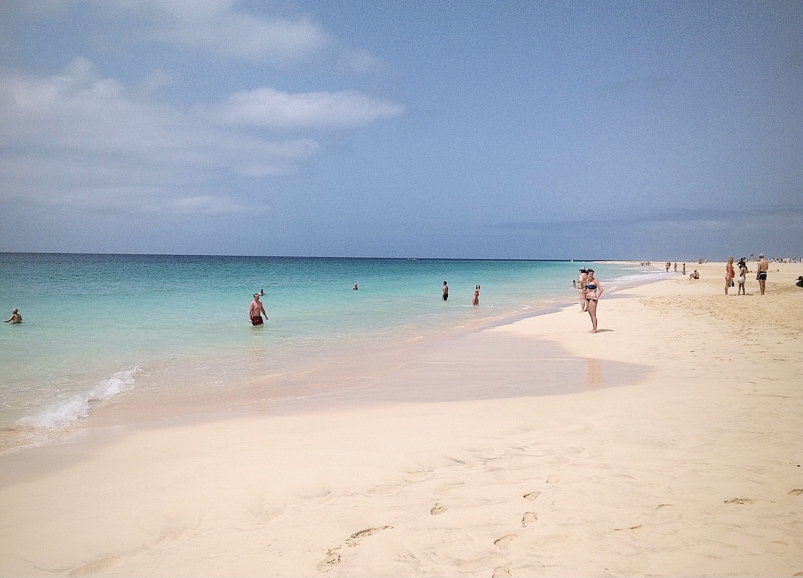 La plus belle plage de Santa Maria au Cap Vert