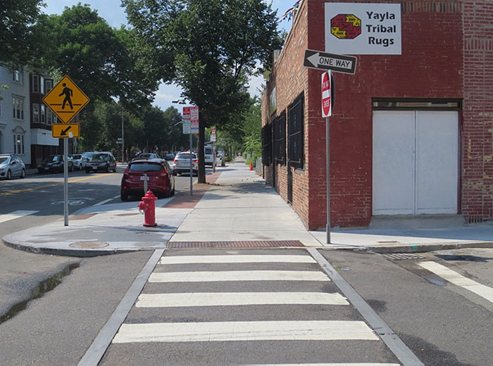 Example of raised crosswalk.