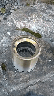 space saving backpacking stove and pot set for solo stove