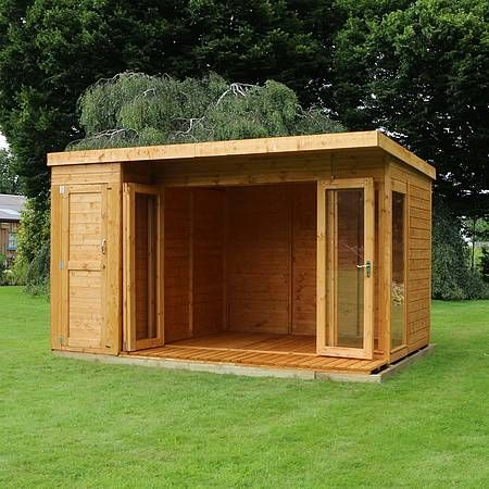 Contemporary Summerhouse with Side Shed