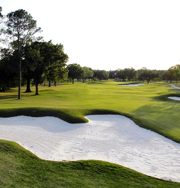 sandy golf bunker