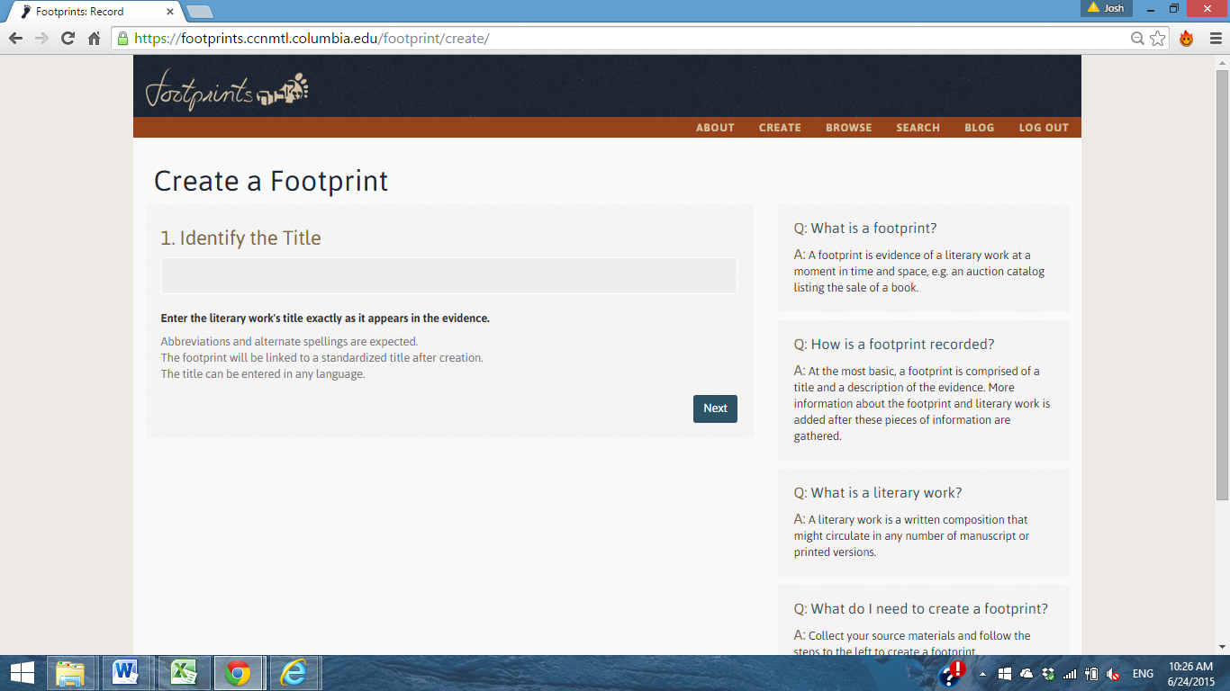 create a footprint