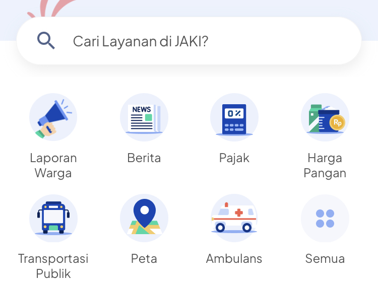 JAKI Hadir dengan Bilah Pencarian