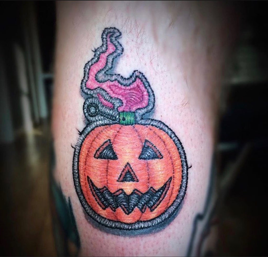 pumpkin patchwork tattoo