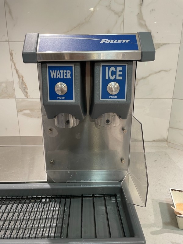 A water and ice machine