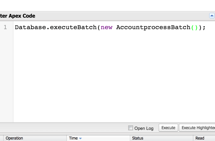  Dev Tip 3: Execute Batchjob from Anonymous Window/Dev Console