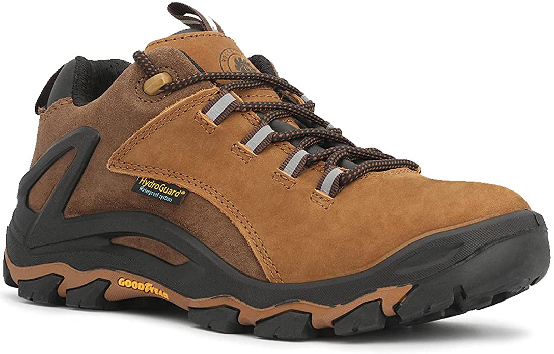 ROCKROOSTER Farland Waterproof Hiking Shoes for Men, 4" Non-Slip Outdoor Trekking Shoes, Anti-Fatigue, Comfortable (KS252 KS253)