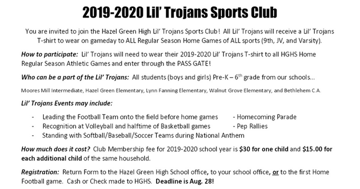 Lil Trojans Info 2019-20 one page