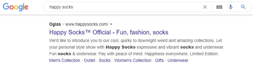 happy socks primjer