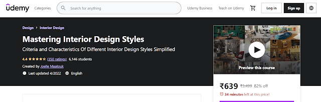 Mastering Interior Design Styles by Udemy