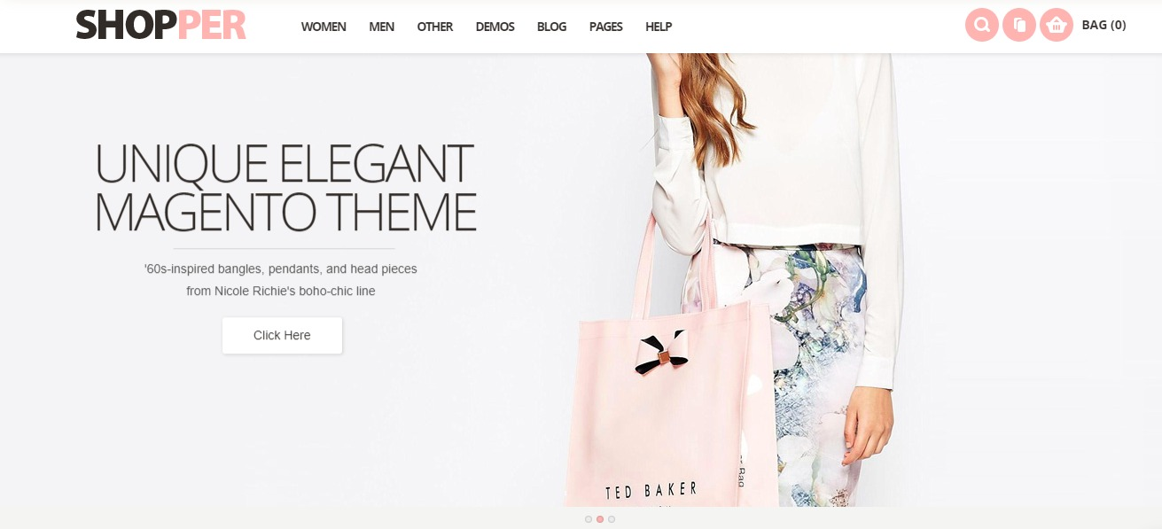 Magento clothing theme Shopper