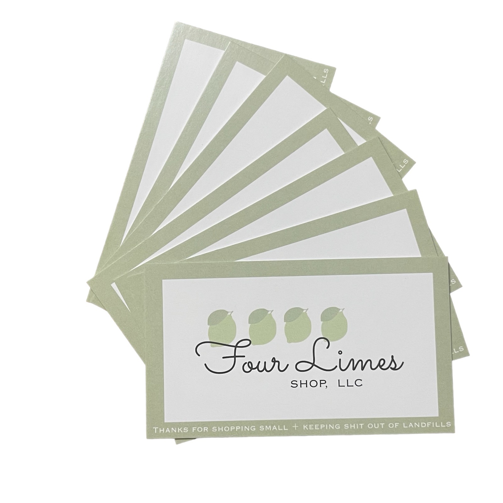 Four limes reseller business cards