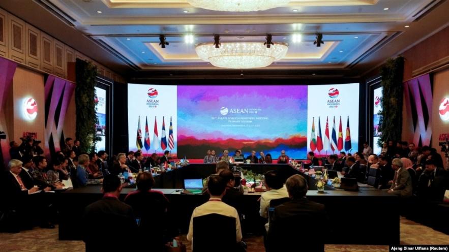Cuộc họp của các ngoại trưởng ASEAN ở Jakarta, Indonesia, ngày 11/7/2023. 