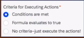 Criteria for Executing Actions