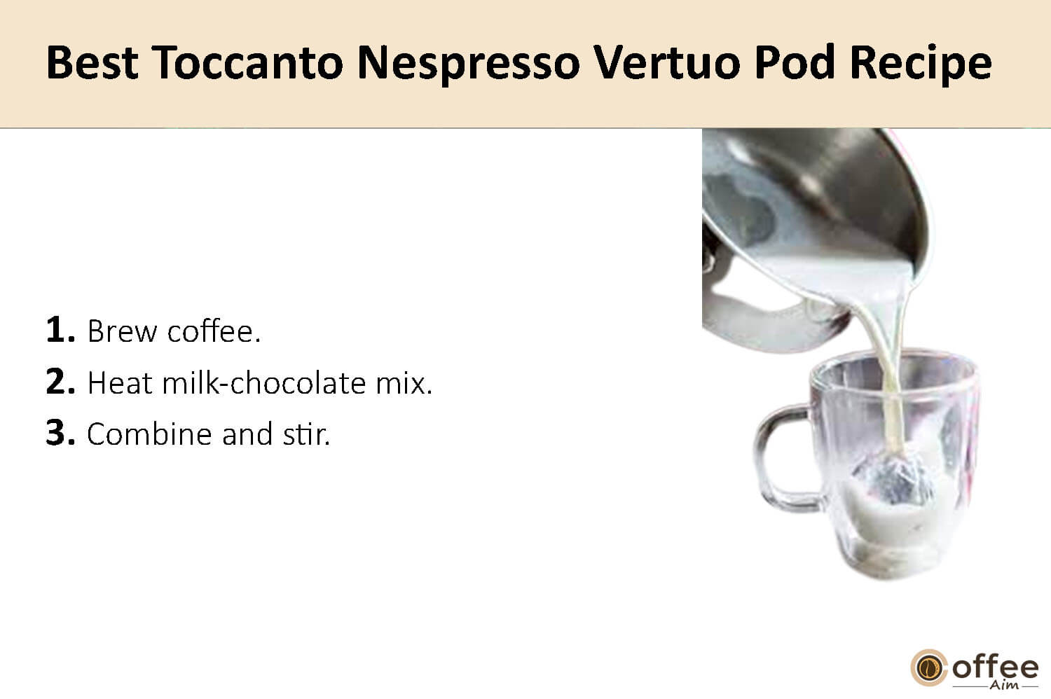 In this image, I clarify the preparation instructions for crafting the finest Toccanto Nespresso Vertuo coffee pod.