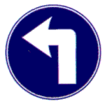 Turn left ahead Regulatory Traffic Sign
