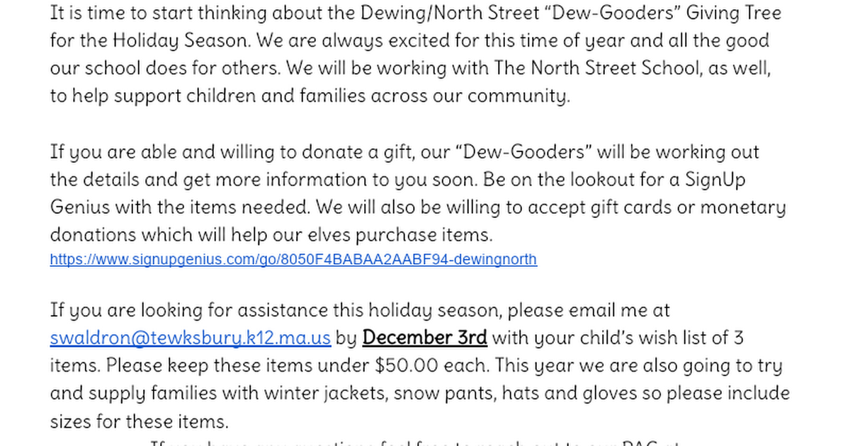 Dewing Dew-Gooders Newsletter-2021