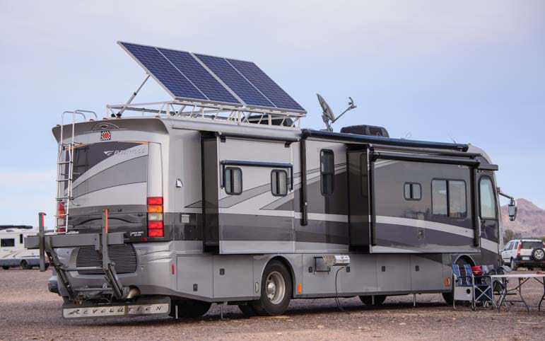 rv with solar panels