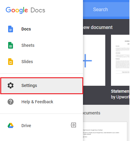google-docs-settings